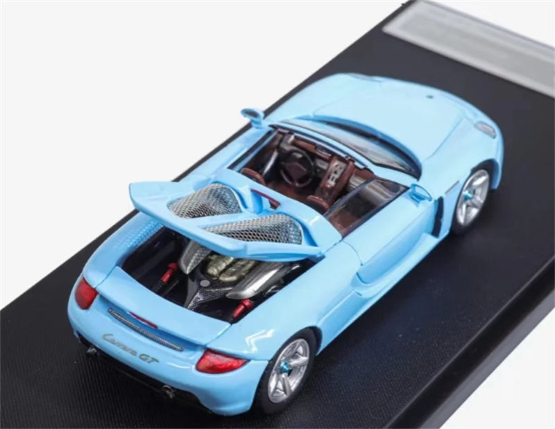 Funny Model Porsche Carrera GT Blue Removable Roof Limited Edition 599PCS ONLY 1:64 car Pre-built Model view3