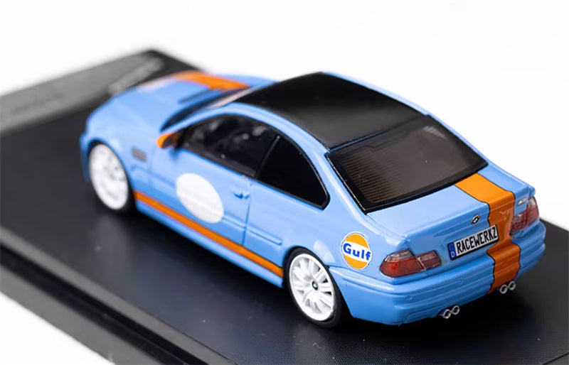 SW BMW E46 M3 GULF 1:64 car Pre-built Model view5