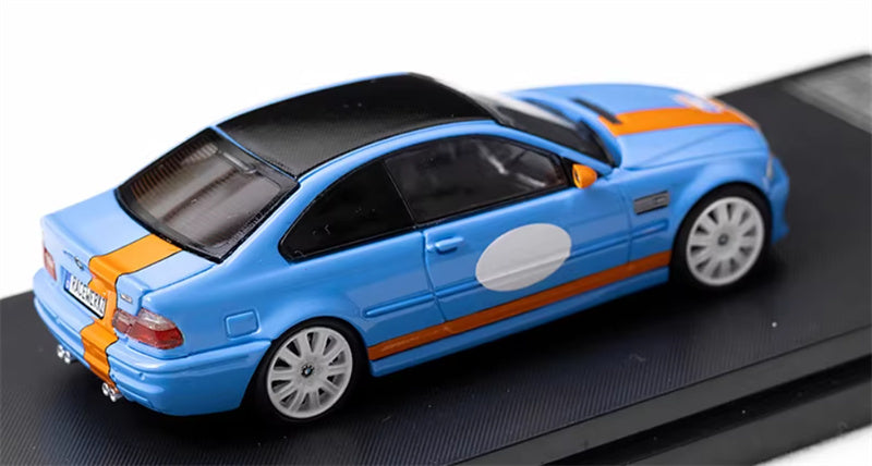 SW BMW E46 M3 GULF 1:64 car Pre-built Model view6