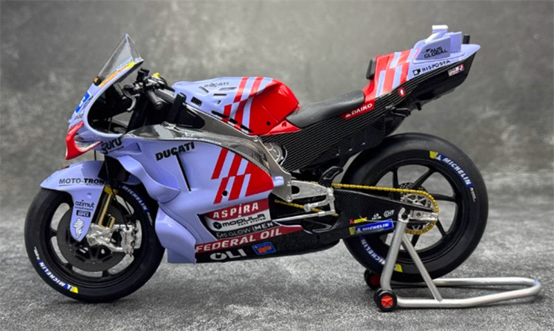 Kiloworks MOTOGP Ducati Gresini Racing Team GP23 Alex 73 # Pony blue 1:12 motorcycle Pre-built Model