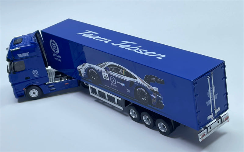 1:64 Mercedes-Benz CUP#55 Blue MODERNART DIECAST Trailer & Tractor Model