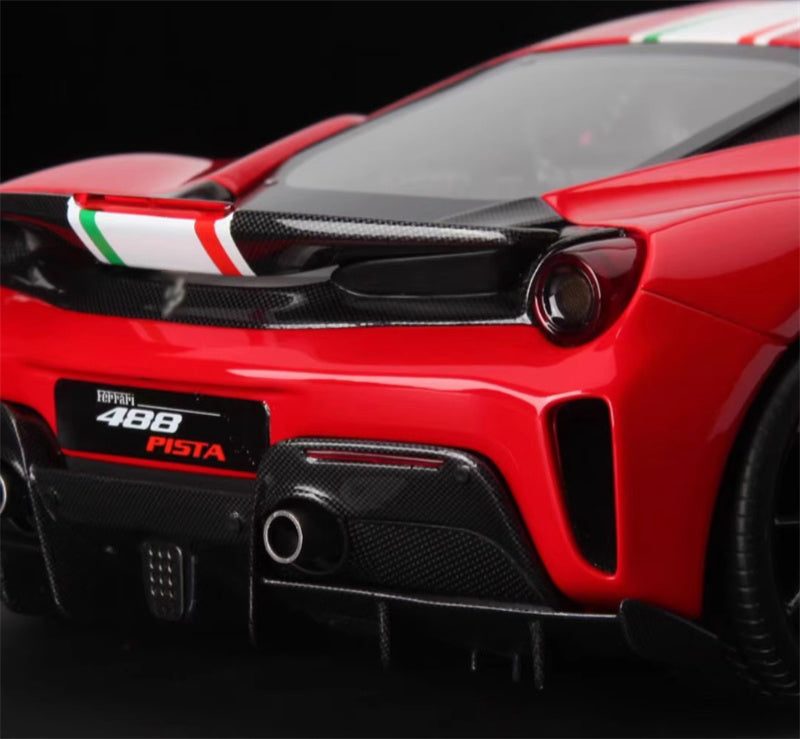 BBR MODELS Ferrari 488 Pista #51 red Black Wheel Red calipers Leather base Limited Edition 30PCS ONLY 1:18 Car Pre-built Model view7