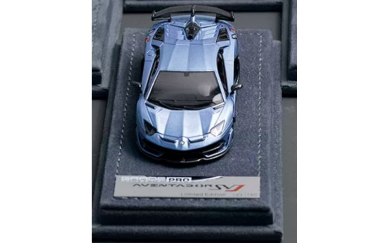 1:64 Lamborghini Aventador SVJ LP770-4 Sky Blue Grade Pro Limited 199 pcs Resin Car Model