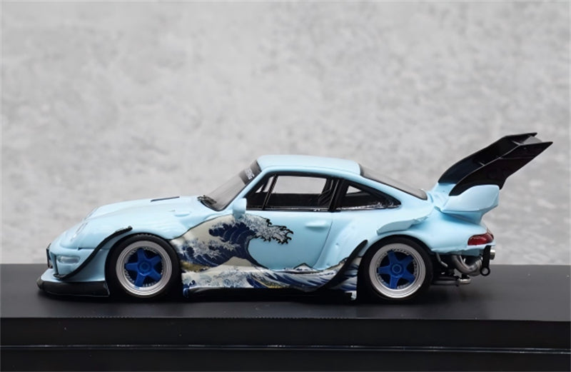 1:64 Porsche 911 RWB 993 Blue Kanagawa Surfing SW DIECAST Limited Edition 499pcs ONLY Model