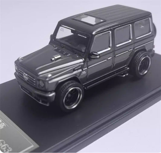 LeManFang Mercedes Benz G63 spare tire modification Limited Edition 499PCS ONLY Metallic Gray 1:64 Truck Pre-built Model view1