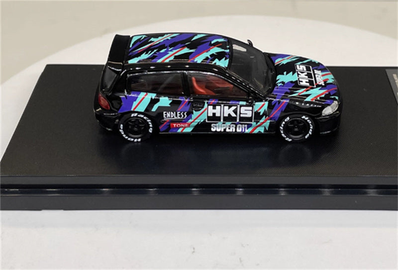 SW Honda Civic EG6 HKS coating Limited Edition 499PCS ONLY 1:64 Car Pre-built Model view4
