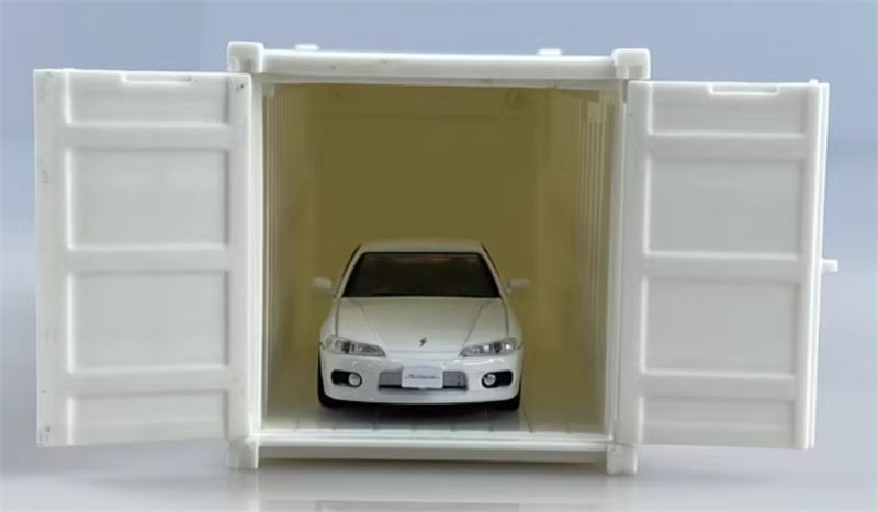 CATERPILLAR NISSAN SILVIA S15 white left-hand drive 1:64 Car Pre-built Model