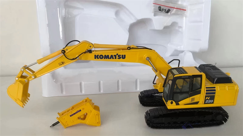 1:50 PC220-10 w/ yellow hammer KOMATSU DIECAST Model