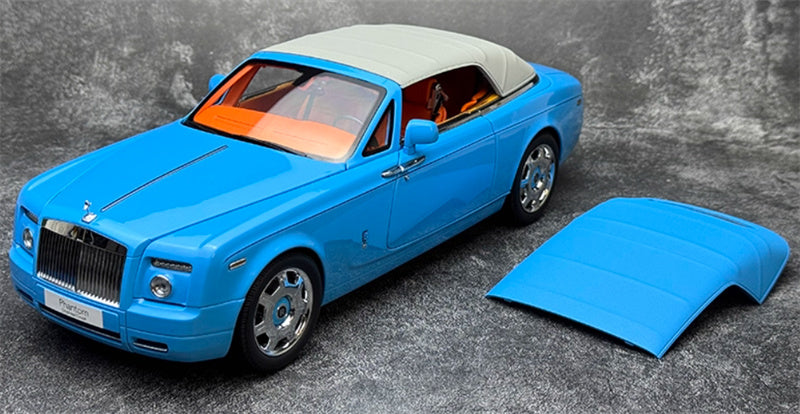Kyosho Rolls Royce Phantom Drophead coupe Light Blue 1:18 Car Pre-built Model view1