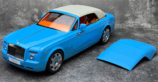 Kyosho Rolls Royce Phantom Drophead coupe Light Blue 1:18 Car Pre-built Model view1