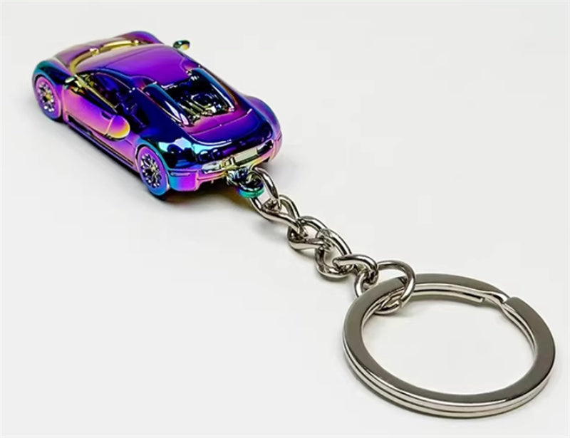 1:87 Bugatti   Electroplating discoloration purple  SEEKER  DIECAST Keychain Model