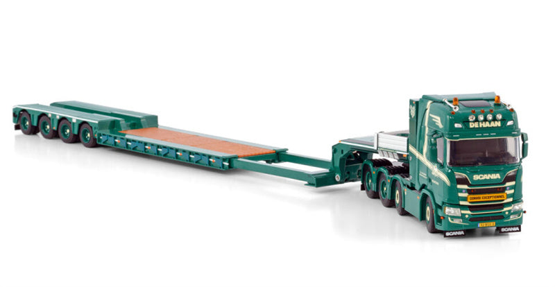 WSI SCANIA R HIGHLINE CR20H 8X4 EURO LOWLOADER - 4 AXLE G.L. de Haan 1:50 Model