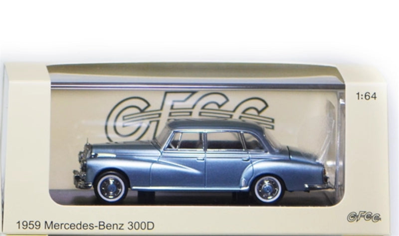 GFCC Mercedes Benz 300D 1959 classic car Ice Blue LHD 1:64 car Pre-built Model view8