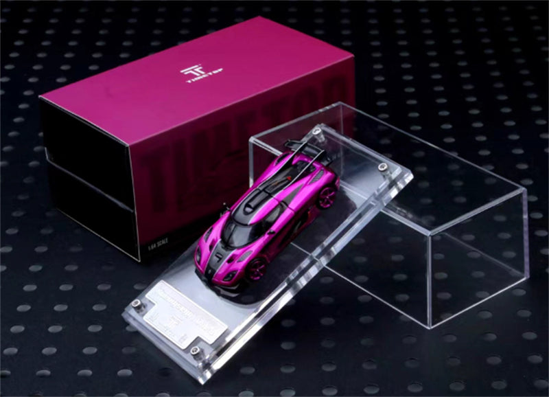 TIMETOP Koenigsegg One: 1 Open Lid Gift Box Edition Rose Red Limited Edition 999PCS ONLY 1:64 Car Pre-built Model view4