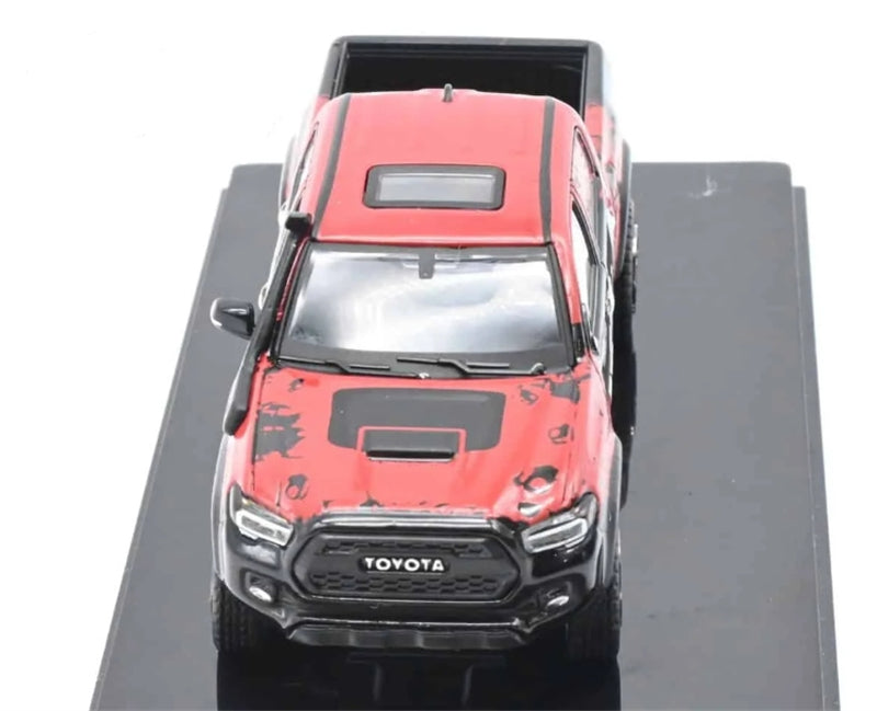 GCD TOYOTA Tacoma TRD PRO Pickup K&N Red Black LHD 1:64 Truck Pre-built Model view6