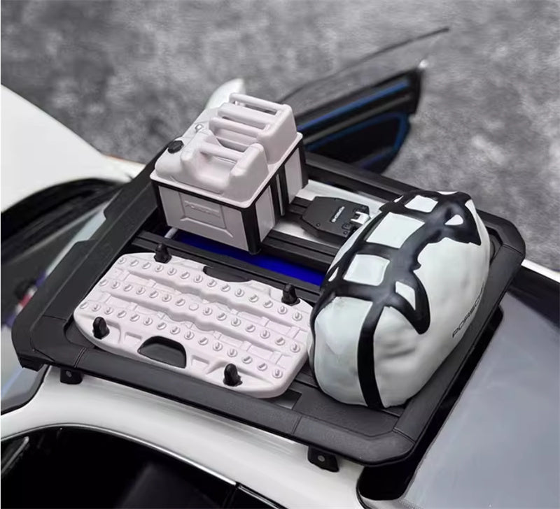 1:18 PORSCHE 911 #953 DAKAR 2022 blue white  MINICHAMPS Off road version w/ ROOF RACK DIECAST Car Model