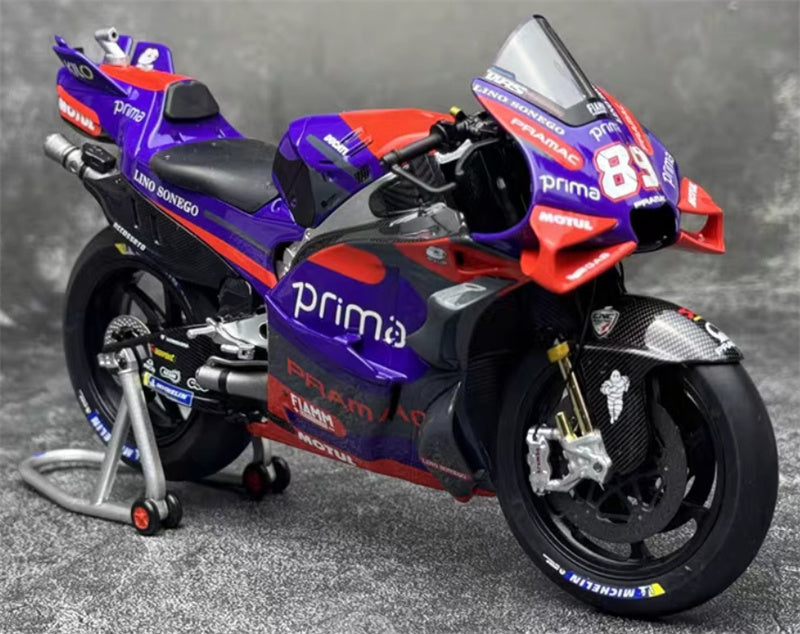 Kiloworks MOTOGP PRAMAC Ducati Motorcycle Purple GP24 Martin 89# 1:12 motorcycle Pre-built Model