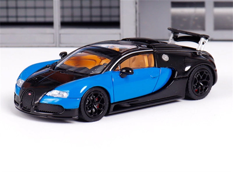 Mortal Bugatti Veyron blue-black Limited Edition 799PCS ONLY 1:64 Car Pre-built Model view1