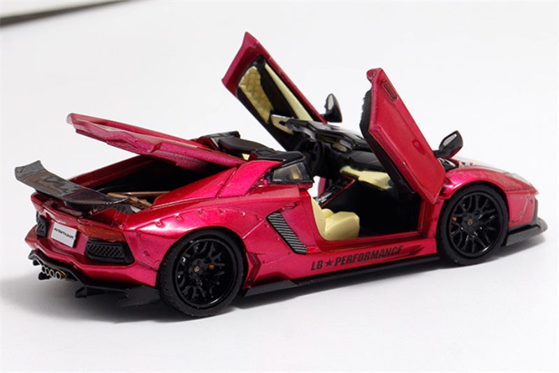 Rhino Model Lamborghini Aventador LP700-4 LBWK Convertible Purple Limited Edition 666PCS ONLY 1:64 Car Pre-built Model view4