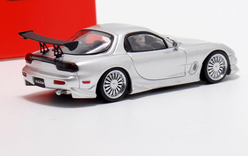 Mortal Mazda RX7 Veilside Limited Edition silver 1:64 Car Pre-built Model view5
