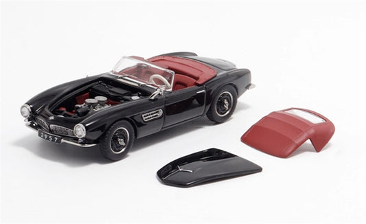GFCC BMW 507 Roadster Retro Car 1957 Black Convertible Softtop 1:64 car Pre-built Model view1