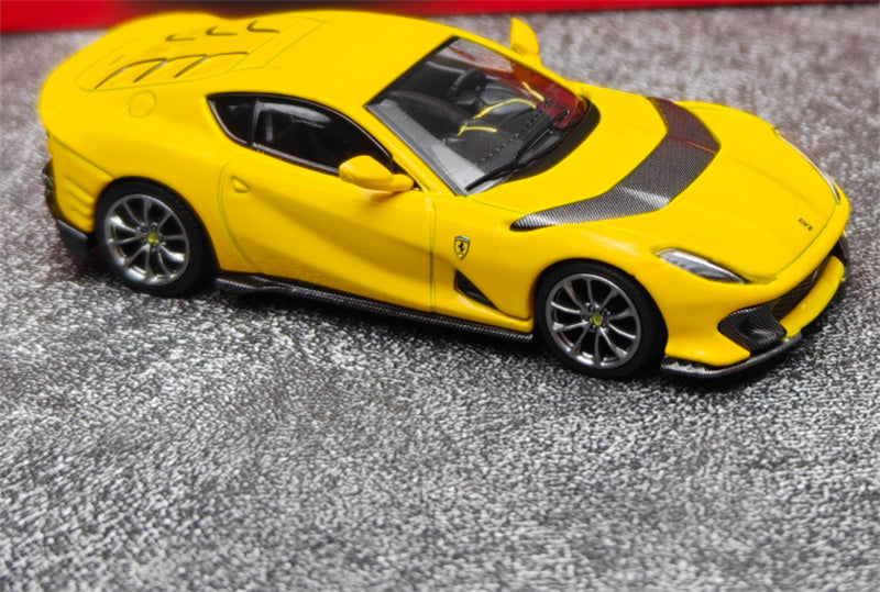 BBR MODELS Ferrari 812 Competizione Giallo Modena Yellow 1:64 Car Pre-built Model view6