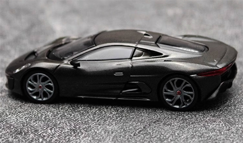 MINIGT Jaguar C-X75 Test Car Carbon patterned black 1:64 Car Pre-built Model view2