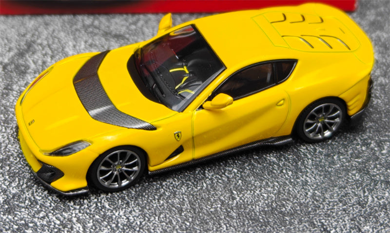 BBR MODELS Ferrari 812 Competizione Giallo Modena Yellow 1:64 Car Pre-built Model view1
