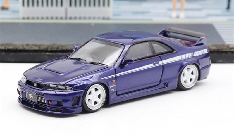 Focal Horizon Nissan Skyline GT-R R33 Nismo 400R Deep Blue Limited Edition 999PCS ONLY 1:64 Car Pre-built Model view1