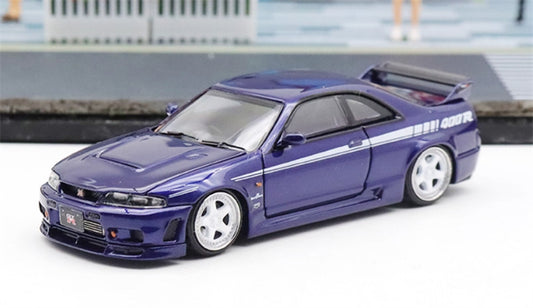 Focal Horizon Nissan Skyline GT-R R33 Nismo 400R Deep Blue Limited Edition 999PCS ONLY 1:64 Car Pre-built Model view1