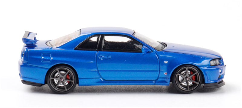 Focal Horizon Nissan GT-R R34 V-SPEC-II Blue Limited Edition 999PCS ONLY 1:64 Car Pre-built Model view4