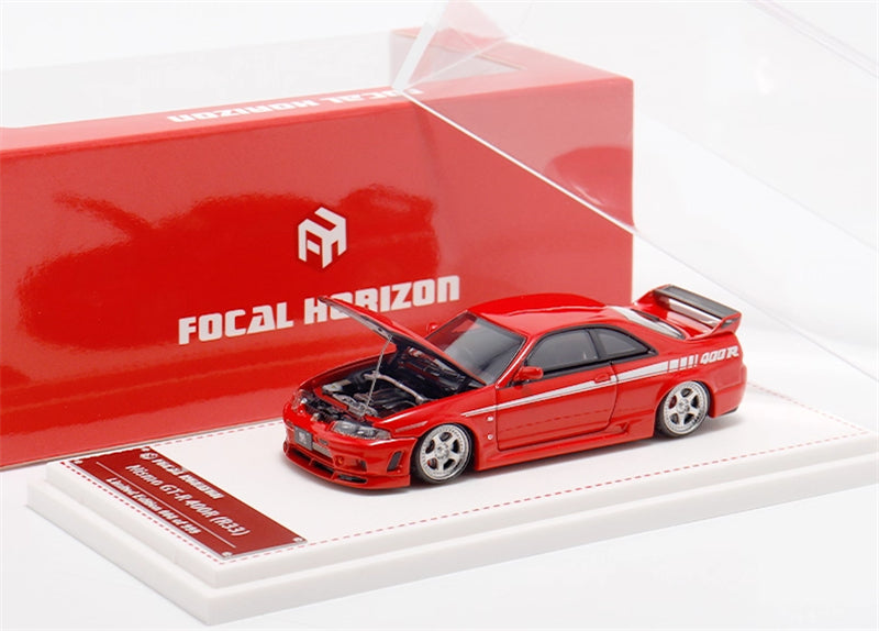 Focal Horizon Nissan GT-R R33 Nismo 400R Red Limited Edition 699PCS ONLY 1:64 Car Pre-built Model view9