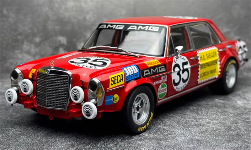 1:18 Mercedes Benz AMG 300SEL 6.8 24h Spa 1971 Porco Rosso  MINICHAMPS #35 DIECAST Car Model