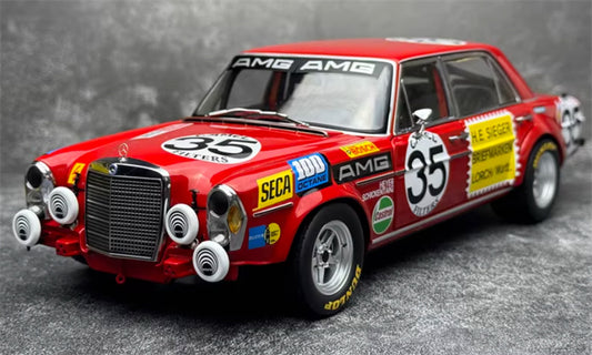 1:18 Mercedes Benz AMG 300SEL 6.8 24h Spa 1971 Porco Rosso  MINICHAMPS #35 DIECAST Car Model