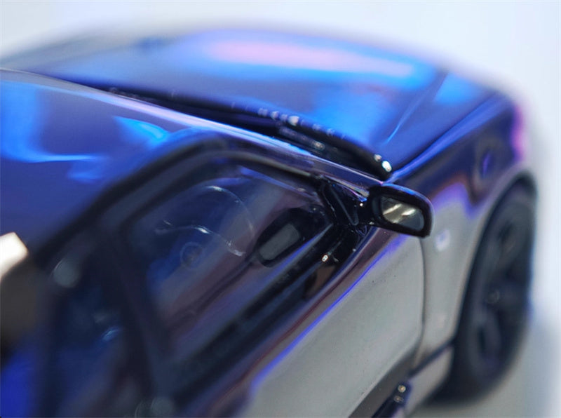 SW Nissan Skyline GTR BNR34 V-SPEC-II gray Limited Edition 299PCS ONLY 1:64 Car Pre-built Model view7
