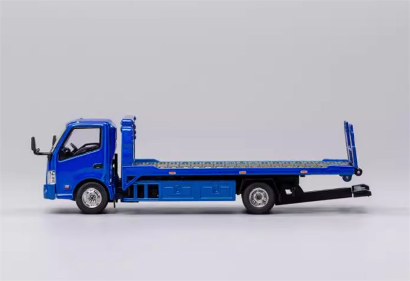 GCD Hino 300 Road Wrecker Trailer Flatbed Tow Truck BLUE RHD 1:64 Truck Pre-built Model view6
