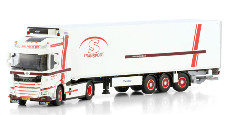 WSI DAF XF SH WITH SKY LIGHTS 4X2 TRIDEC REEFER TRAILER - 3 AXLE Suijker BV 1:50 Truck Pre-built Model