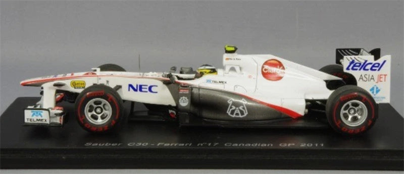 Spark Sauber C30 Ferrari #17 Canadian GP 2011 Pedro De La Rosa 1:43 Car Model view4