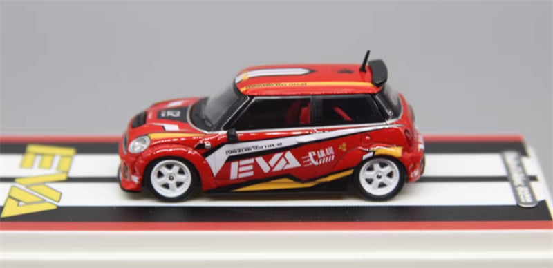 1:64 MINI Cooper red EVA Machine No.2 TIMEMICRO w/ figure Limited Edition 999PCS ONLY DIECAST Civil Car Model