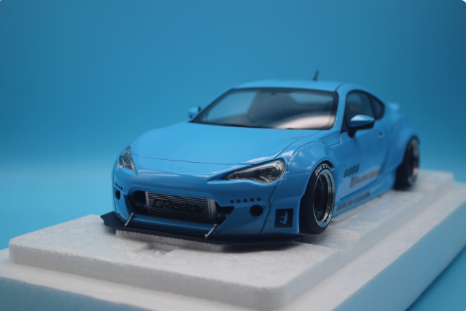AUTOART Toyota 86 Rocket Bunny Blue Modified Edition 1:18 Car Pre-built Model view1