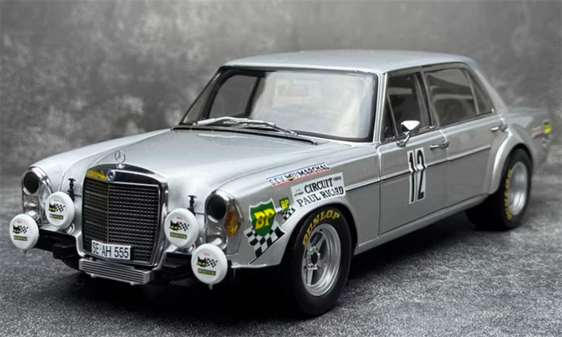 1:18 Mercedes Benz 300SEL 6.8 24-hour Spa 1971 silver  MINICHAMPS #12 DIECAST Car Model