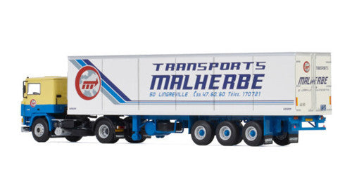 WSI VOLVO F12 4X2 REEFER TRAILER MALHERBE 1/50 Truck Pre-built Model