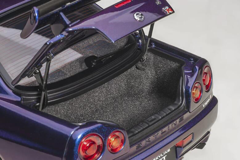 AUTOART Nissan Skyline GT-R (R34) V-Spec II with BBS LM wheels midnight purple 1:18car Pre-a Model