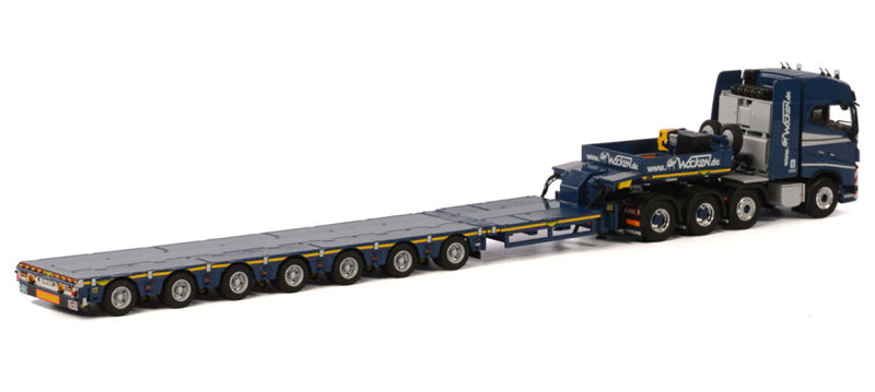 WSI  VOLVO FH 4 GLOBETROTTER 8x4 BROSHUIS SL 100 TONNER 7 AXLE Wocken 1:50 DIECAST Truck Lorry