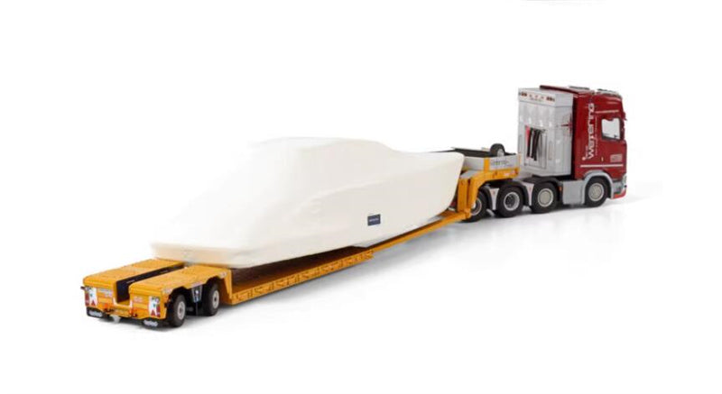 WSI SCANIA S HIGHLINE 8X4 LOW LOADER EURO - 2 AXLE VAN DE WETERING TRANSPORT 1:50  DIECAST Truck Lorry