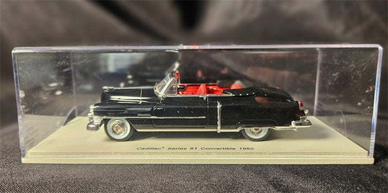 spark Cadillac Series 61 Convertible 1950 Black 1:43 Car Pre-built Model view2