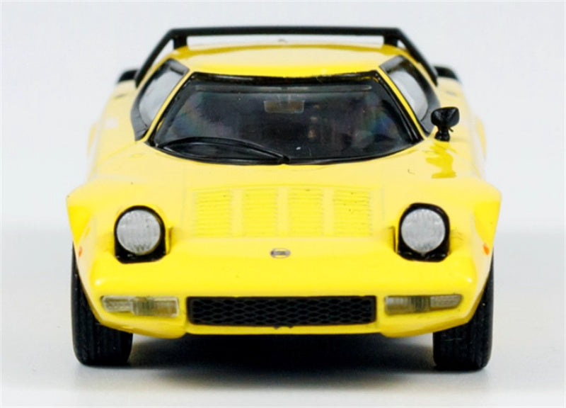 MINIGT Lancia Stratos HF Stradale Giallo FLY Standing lamp version color box packaging 1:64 Car Pre-built Model view6