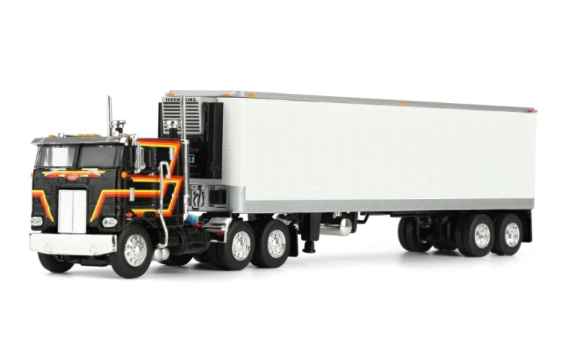 1:64 Peterbilt 352 COE DCP Black / white Diecast Model view1