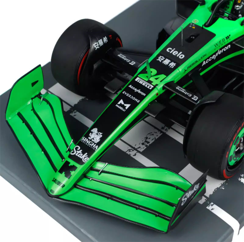 1:18  Stake Kick Sauber C44 #24 Zhou China GP 2024 Green  MINICHAMPS Limited Edition 888PCS ONLY Resin Car Model