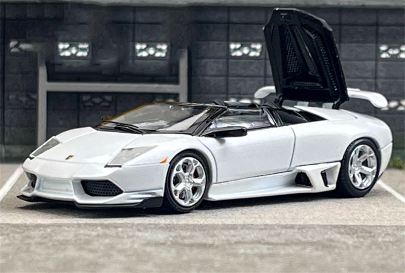 Phantom Knight Lamborghini Miura LP640 sports car Limited Edition 999PCS ONLY Convertible white 1:64 Car Pre-built Model view4